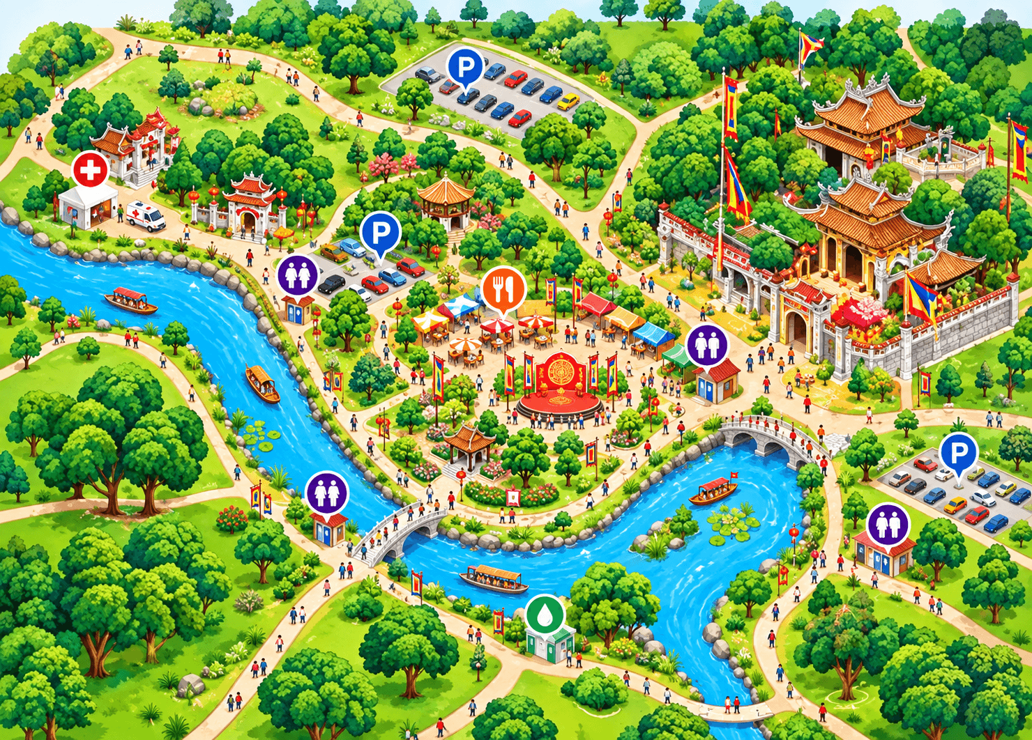 Sơ đồ không gian lễ hội